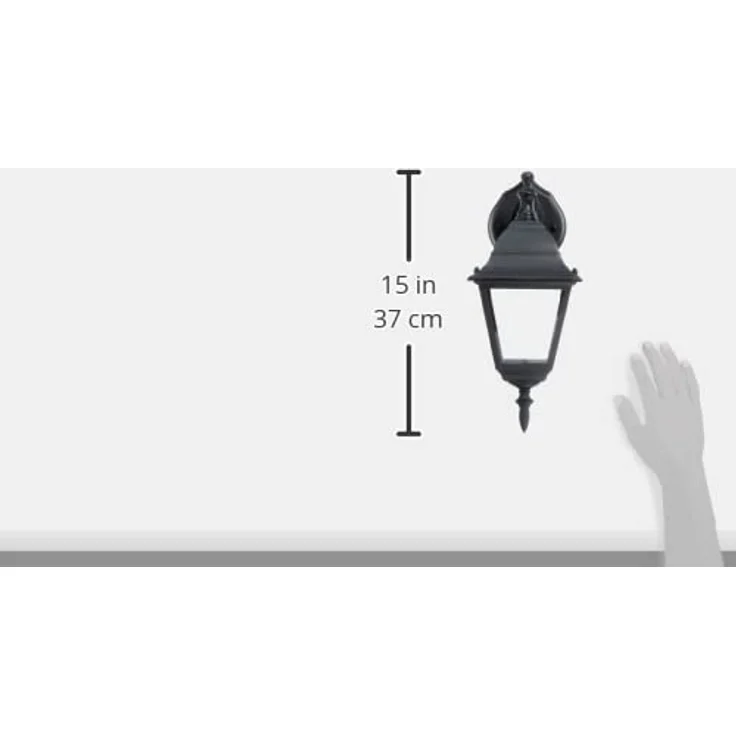 Brilliant Newport hängende Außenwandleuchte schwarz – LED-Wandleuchte für draußen – E27 Sockel exkl. LED Leuchtmittel – wetterfeste Außenleuchte – Bild 4