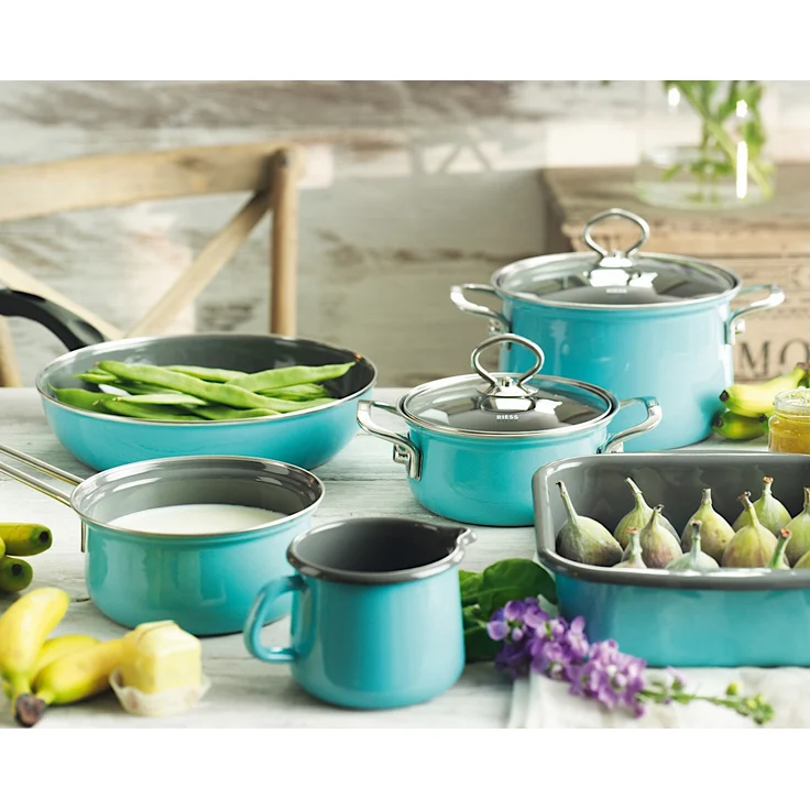 RIESS 0546-037 RIESS Emaille Spar-Set 5-tlg. Nouvelle extra stark, KRISTALLBLAU – Bild 9