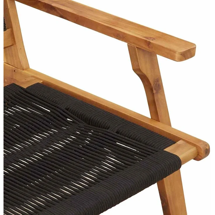 vidaXL gartenmöbel 2 pcs Schwarz 67 x 76 x 73 cm Massivholz Akazie 367831 – Bild 7