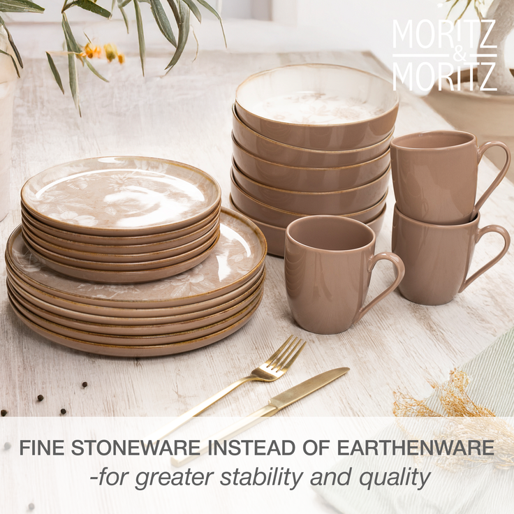 Moritz & Moritz MARIELLA 48tlg Geschirrset beige – Bild 10