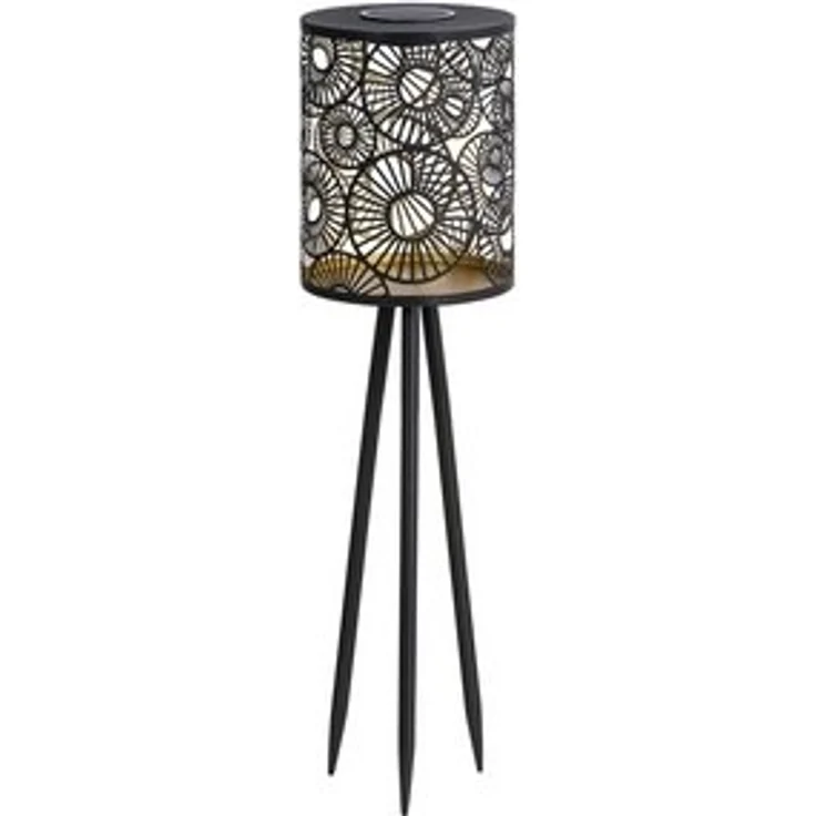 Dehner LED Solarleuchte Solar-Laterne Rabat, verschiedene Höhen, Warmweiß, stilvolle Outdoor Stehlampe, Leuchtdauer 6 h – Bild 6