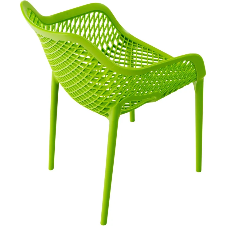 CLP Gartenstuhl Air XL 4er Set, Modern, Gestell Kunststoff, stapelbar, wetterfest,grün – Bild 6