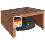 STEELSØN 'Merope' Mähroboter Garage, Massivholz Kiefer, braun, mit UV-Schutzlackierung, wetterfest, 42/31-77x77 cm, Mähroboterhaus mit aufklappbarem Pultdach