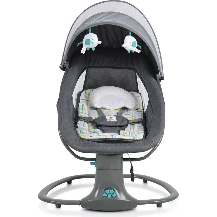 Moni Babywippe Axel 3 in 1 Schaukelfunktion Stubenwagen, Fernbedienung, Melodien grün – Bild 2