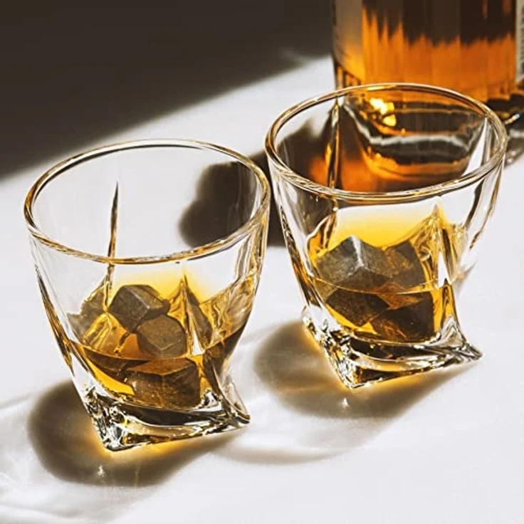 Thumbs Up Gläser-Set Whisky Gläser - Twisted (2er Set) inkl. 2 ice rocks (Kühlsteine) – Bild 6