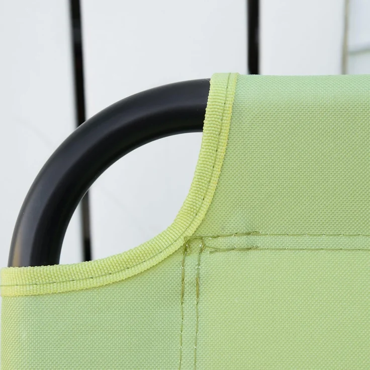 Outsunny Campingstuhl Gartenstuhl, 2-Sitzer Regiestuhl (Klappstuhl mit Getränkehalter, 1 St), für Outdoor, max. Belastung 160 kg, Hellgrün – Bild 8