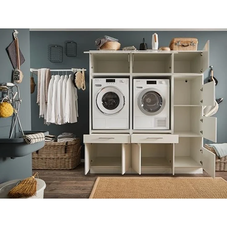 Laundreezy Mehrzweckschrank-Set LAUNDREEZY LDSK11, Breite 185 cm – Bild 5