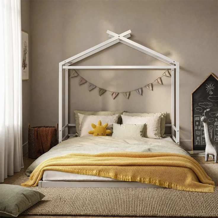 Bodenbett Roofy Weiß 140x200 Vitalispa – Bild 7