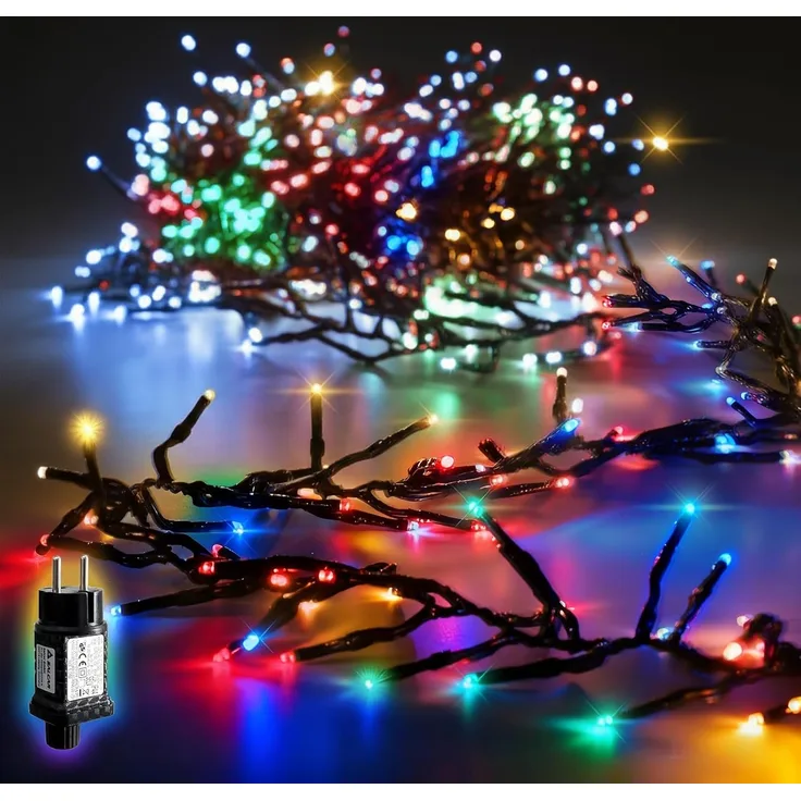 SALCAR 10m 1000er LED Cluster Lichterkette Außen
