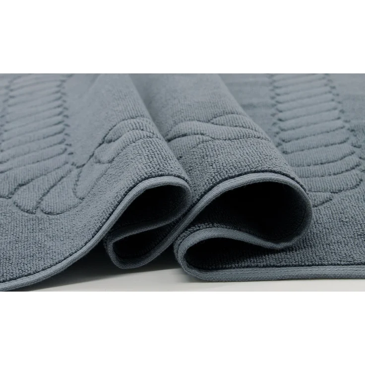 ZOLLNER 2er-Set Badematten, Baumwolle, 50x70 cm, 740g/qm, grau – Bild 3