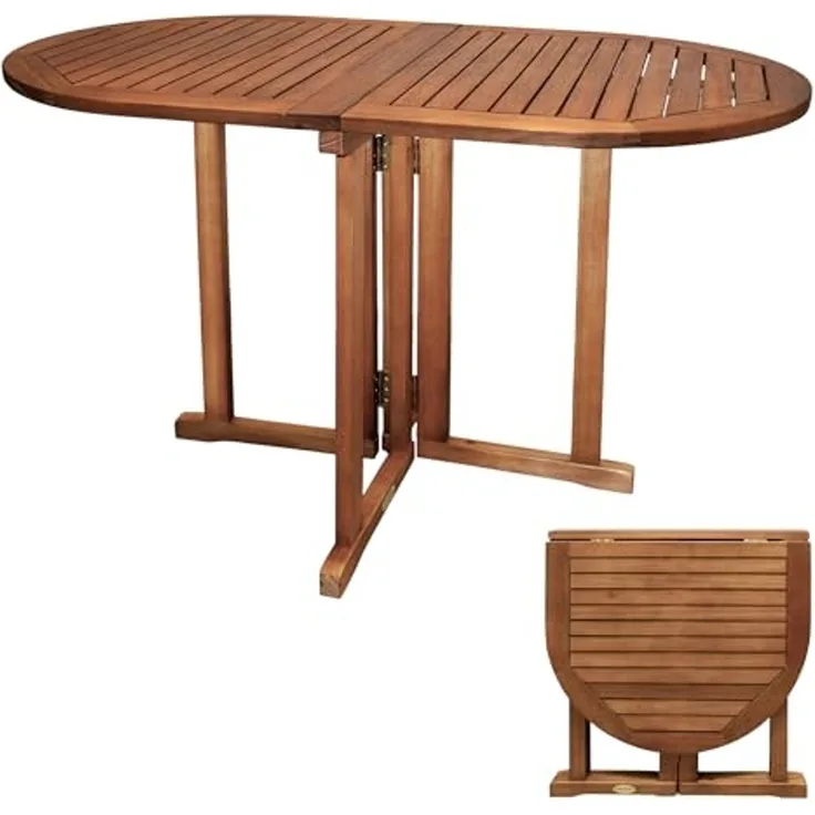 Spetebo Gartentisch Balkontisch BALTIMORE klappbar - 120 x 70 cm