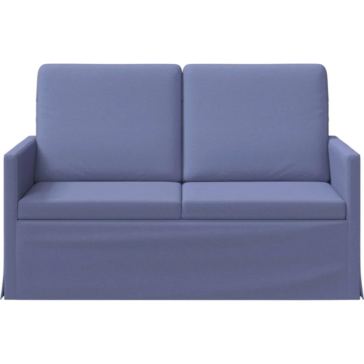 vidaXL 2-Sitzer Sofa Jeans blau 130 x 81 x 82 cm Stoff 42041052 – Bild 2
