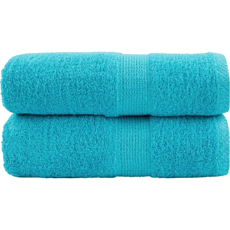 vidaXL Premium Waschhandtücher SOLUND 2 Stück Türkis 30x30 cm 600 g/m² 137443