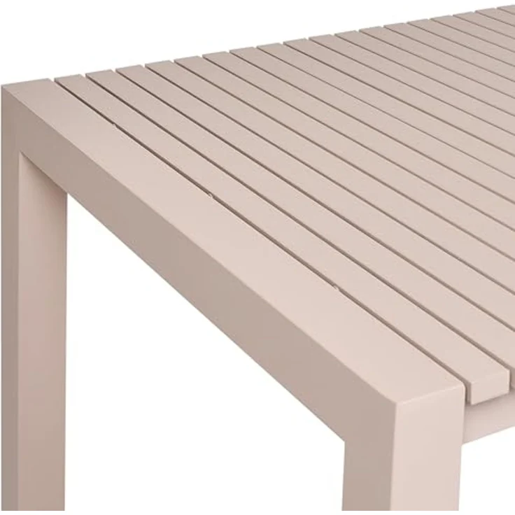Ausziehbarer Gartentisch ARDESIO 160 220 cm 90 cm Metall Sandbeige – Bild 7