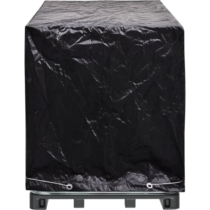 vidaXL Abdeckung mit 8 Ösen für IBC-Tank, Polyethylen schwarz, 100 x 116 x 120 cm – Bild 3