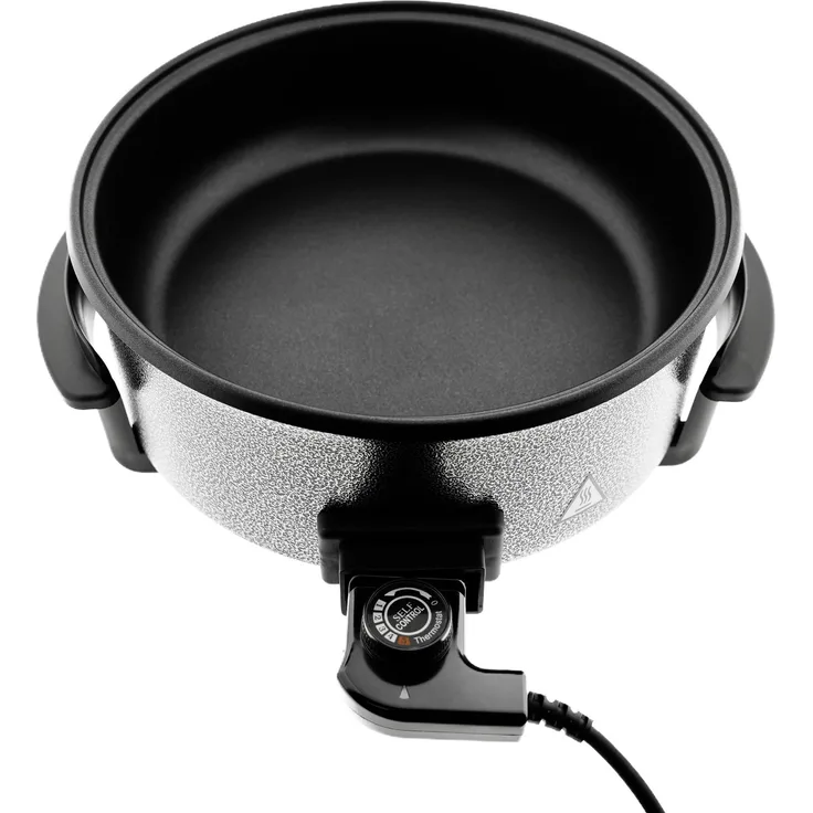 Pizza Pan Pfanne Ø42cm 1500W Multifunktionspfanne Grillpfanne Antihaftbeschichtet Ø42/9cm