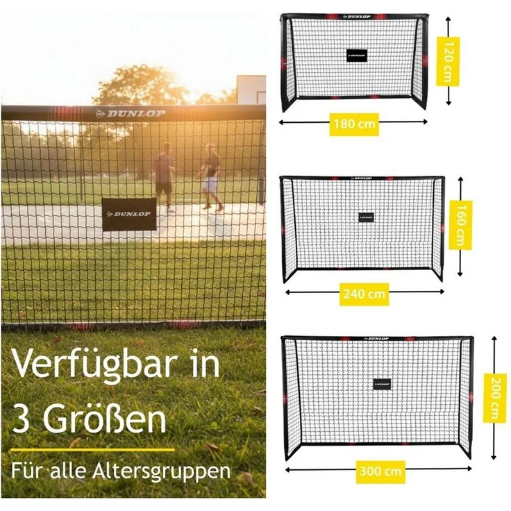 Dunlop Fußballtor Dunlop Fußballtor Set mit 2 Stück - 180 x 120 x 60 cm – Bild 4