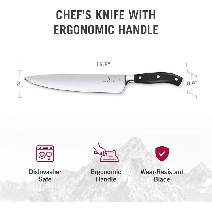 Victorinox Kochmesser geschmiedet Klinge 25 cm in Geschenkschachtel – Bild 5
