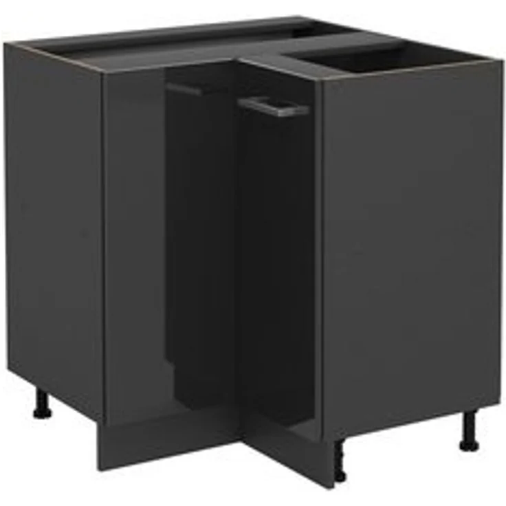 Eckunterschrank R-Line Anthrazit Hochglanz 75.6 cm ohne Arbeitsplatte Vicco – Bild 6