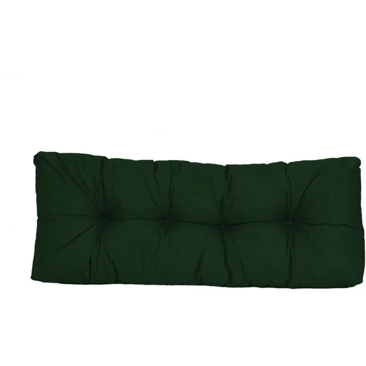 TexDeko® Garden Rückenkissen 120 x 40 x 20/10cm wasserabweisend UV - beständig gesteppt Premium Kissen für Europaletten In- & Outdoor Palettenpolster (Dunkelgrün)
