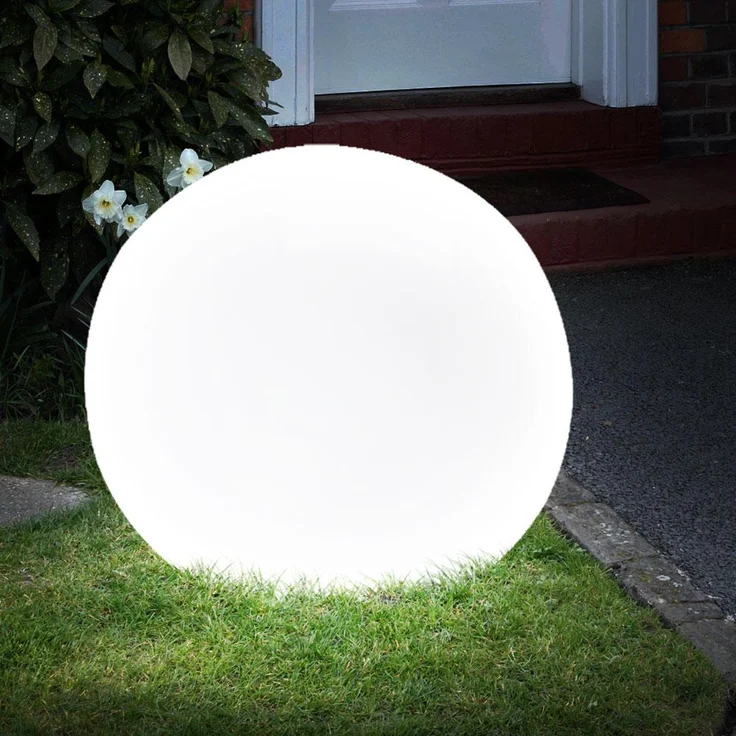 LED Solarleuchte, Kugel, weiß, D 30 cm – Bild 10