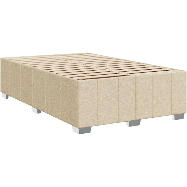 vidaXL Boxspringbett mit Matratze Creme 120 x 190 cm Stoff 3451169 – Bild 5