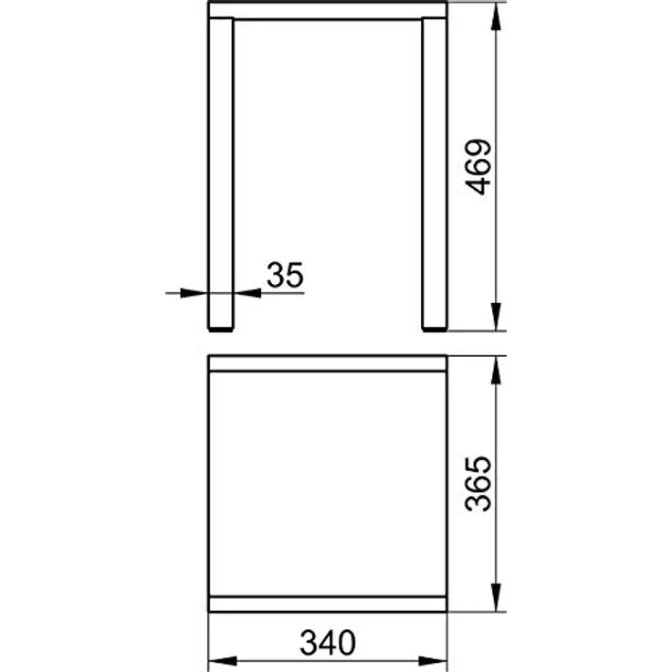 Keuco Plan Duschhocker, belastbar bis 100 kg, Aluminium verchromt, Sitzfläche aus Kunststoff Schwarzgrau, 36,5 x 34 cm, rutschfeste Gummifüße – Bild 3