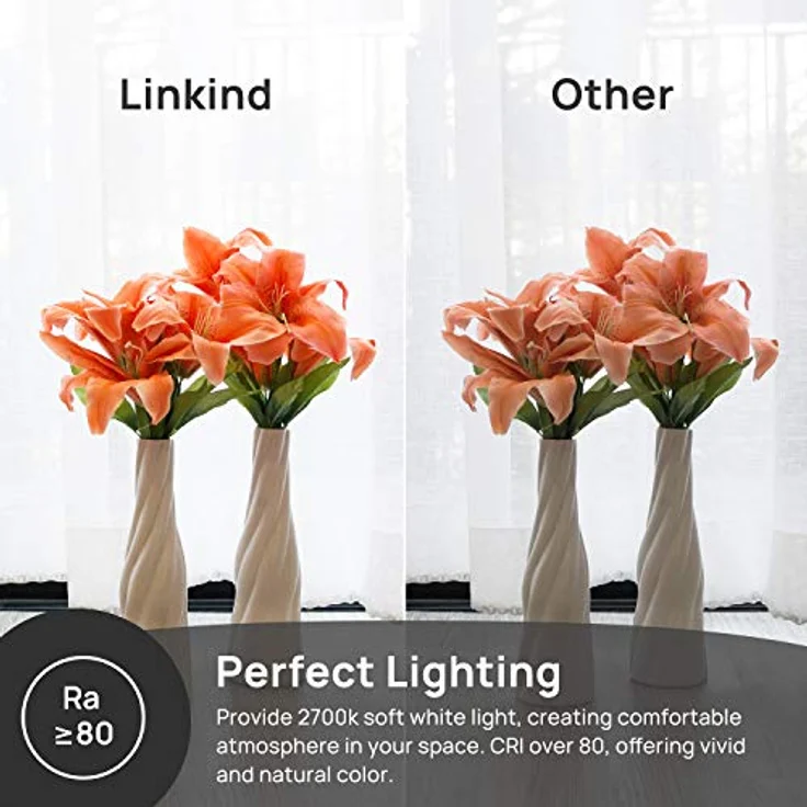 Linkind E14 Dimmbar Led 4.5W Golf Ball P45/ G45 Lampe, ersetzt 40 Watt, 5000K Tageslicht-Weiß E14 Leuchtmittel 500LM, 6 Stück – Bild 8