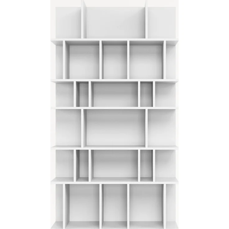 Selsey 'Bemmi' Wand- und Standregal mit asymmetrischen Fächern, Weiß, 180 × 50 cm – Bild 4