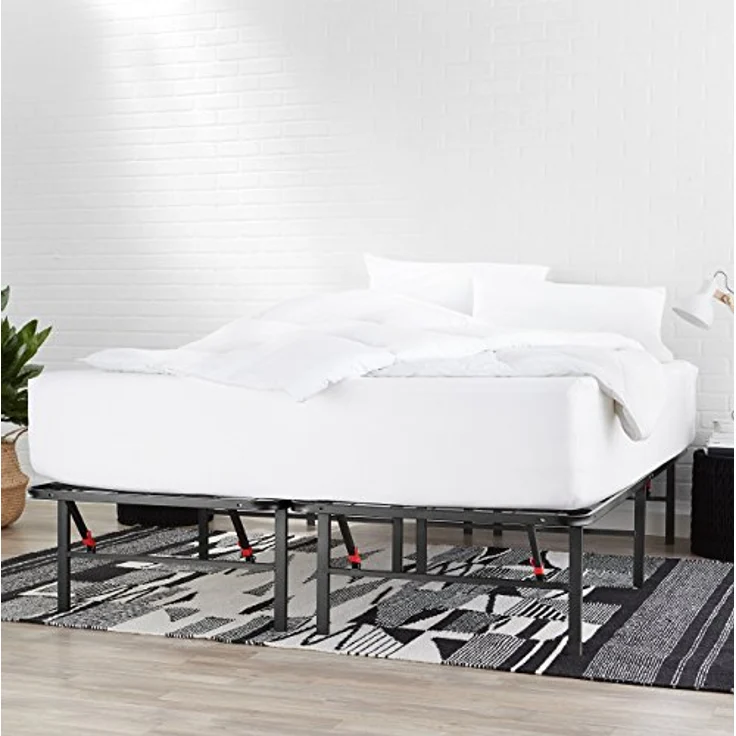 Amazon Basics Klappbares Plattform-Bettgestell, kein Werkzeug für Montage erforderlich, Unterbettaufbewahrung, 90x200 cm – Bild 3