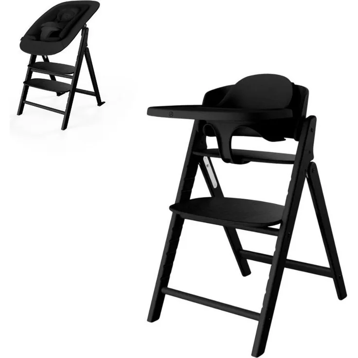 Cybex Click & Fold 4-in-1 Hochstuhl (inkl. Bouncer, Babyset u. Tablet) Stunning Black