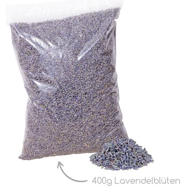 Heubergshop Lavendelbeutel, 400g Lavendelblüten Nachfüllpack Lavendel getrocknet (400g-Lavendel) – Bild 3