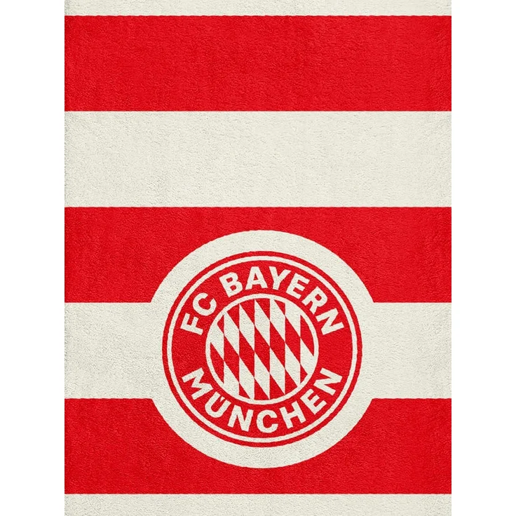 FC Bayern München Badetuch FC Bayern München I Duschtuch I Rot/Weiß, Baumwolle – Bild 4