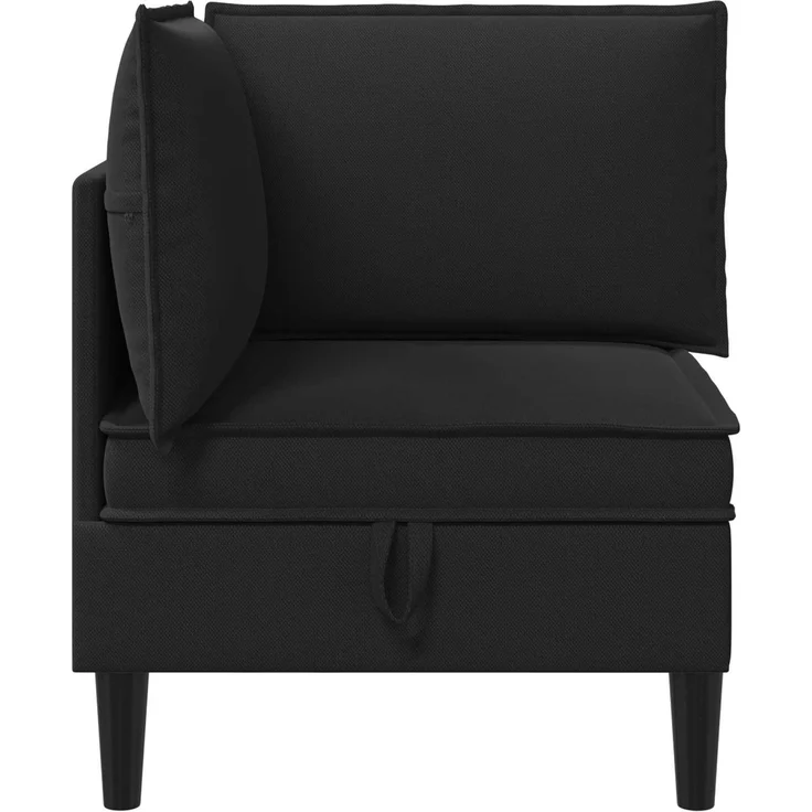 vidaXL Ecksofa mit Stauraum Schwarz Samt 42027093 – Bild 5