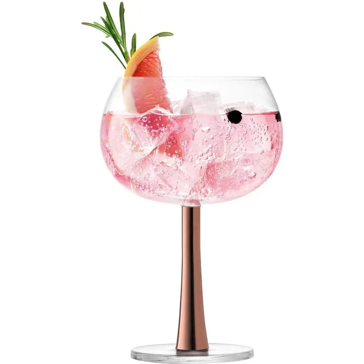 LSA International Gin Ballonglas, Glas, Kupfer, 2x420 ml