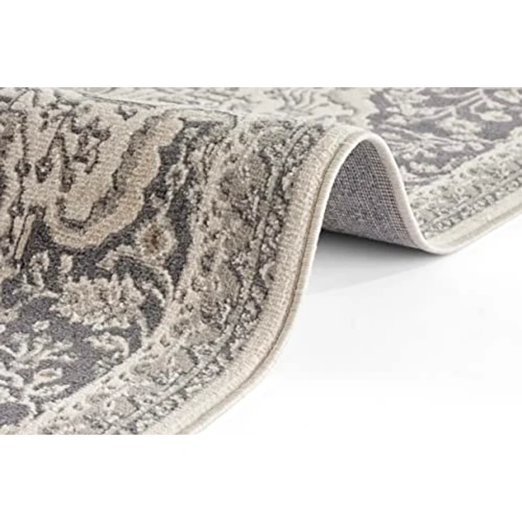 XXXL Flachwebeteppich Terrain, Grau, rechteckig 120x170 cm, Oeko-Tex® Standard 100, für Fußbodenheizung geeignet, pflegeleicht, strapazierfähig – Bild 5