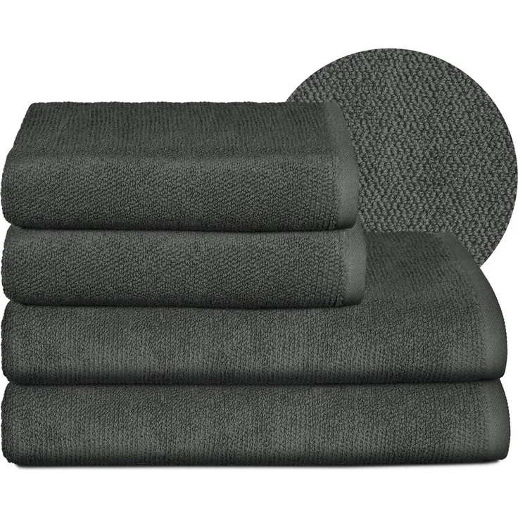 Beautex Handtuch Set Handtuch Set, Made in Europe, Frottier (Multischlaufen-Optik, Frottier Premium Set aus 100% Baumwolle 550g/m)
