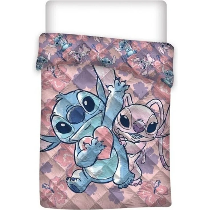 Disney Lilo & Stitch Tagesdecke 200x140 cm – Flauschige Steppdecke für Kinderzimmer – Bild 2