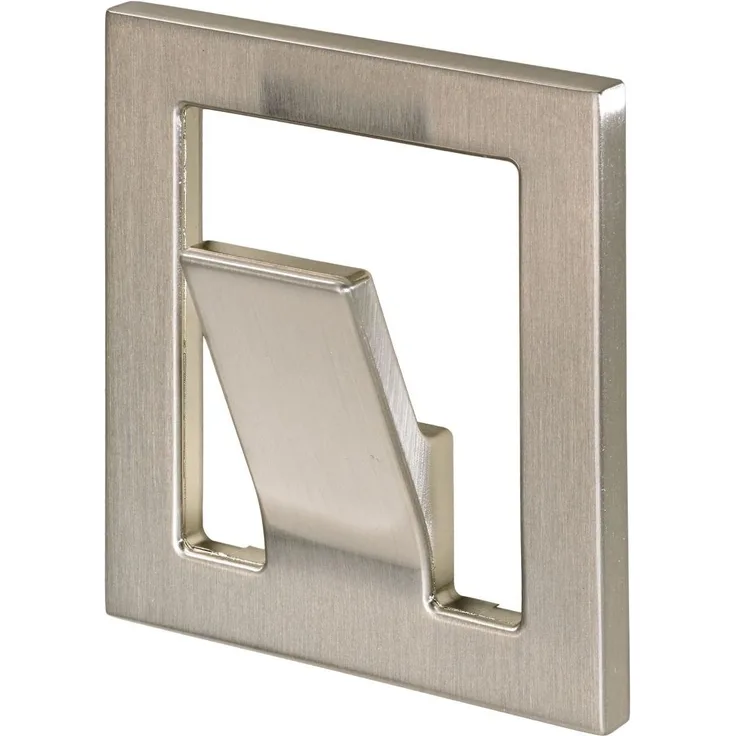 Hettich Garderobenhaken 1 Haken 6,0 x 7,0 x 2,0 cm Edelstahl-Optik