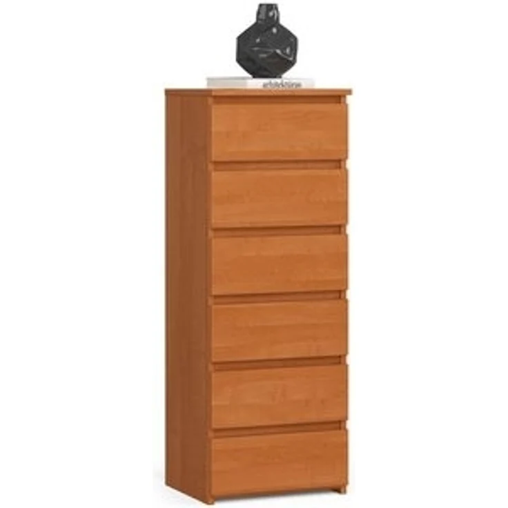 Home Collective Kommode 40 cm breit Holz Highboard Sideboard für Flur Schlafzimmer Wohnzimmer (Mehrzweckschrank Schrank schmal Kommode Schlafzimmer mit Schubladen), Kinderzimmer Organizer, 109 cm hoch mit 6 Schubladen Braun – Bild 6