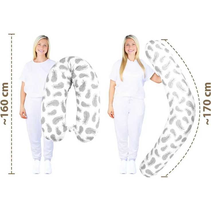 Amilian Stillkissenbezug 170 cm - Kissenbezug für Stillkissen, Seitenschläferkissen -Bezug, 100% Baumwolle - weicher und pflegeleichter Ersatzbezug – Bild 2
