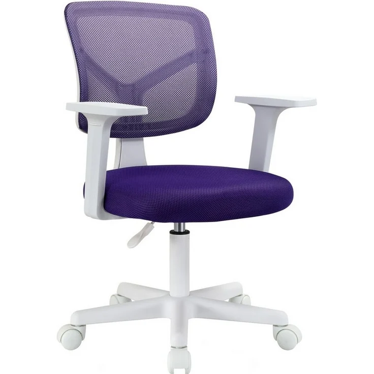 SVITA Schreibtischstuhl JOY, Kinderstuhl, höhenverstellbar, 5 Rollen, Armlehnen, Lila – Bild 5