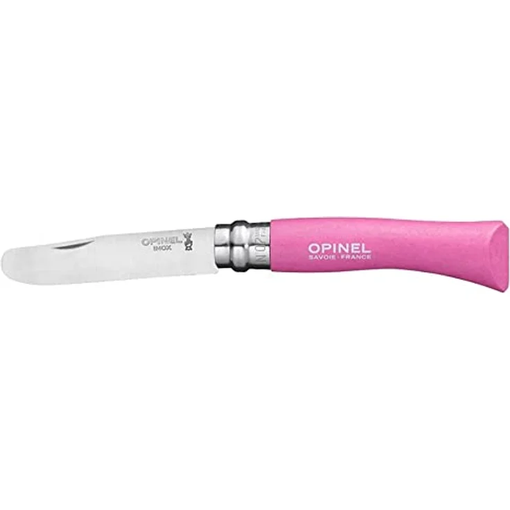 Opinel No 07, Kindermesser, rostfrei, Buchenholz, verschiedene Farben – Bild 5