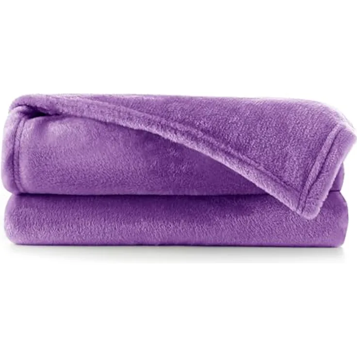 DecoKing Kuscheldecke 160x210 cm violett Decke Microfaser Tagesdecke Fleece weich sanft kuschelig Pflaume Violet Plum Mic