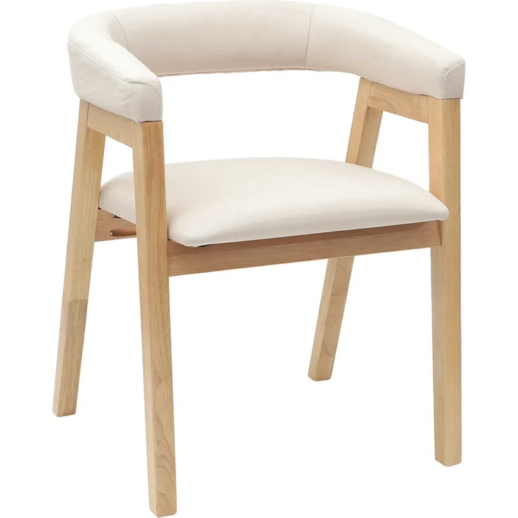 vidaXL Esszimmerstühle 2 pcs Natur 54 x 57 x 73 cm Massives Gummiholz 42020422 – Bild 3