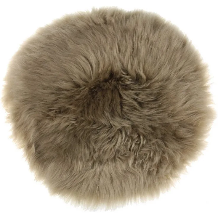 Macosa Home Fellteppich Dekofell rund 34 cm echtes Lammfell Stuhlkissen Sitzplaid Sitzfell, Sitzkissen Dekofell modern Echtfell
