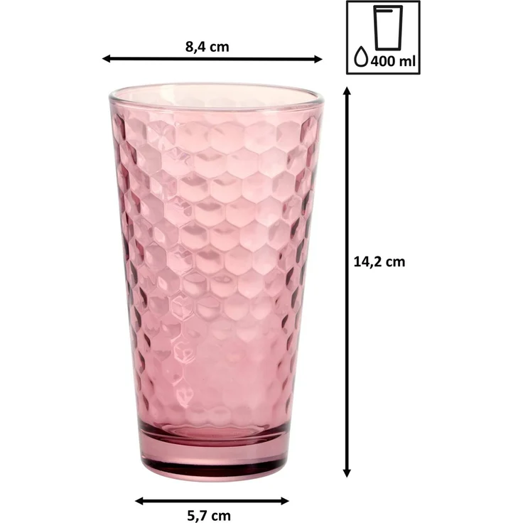 Ritzenhoff & Breker Favo Longdrinkglas 400 ml berry 12er Set – Bild 3