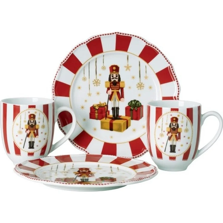 Hutschenreuther Geschirr-Set Christmas Love red Set 4tlg, Porzellan – Bild 4