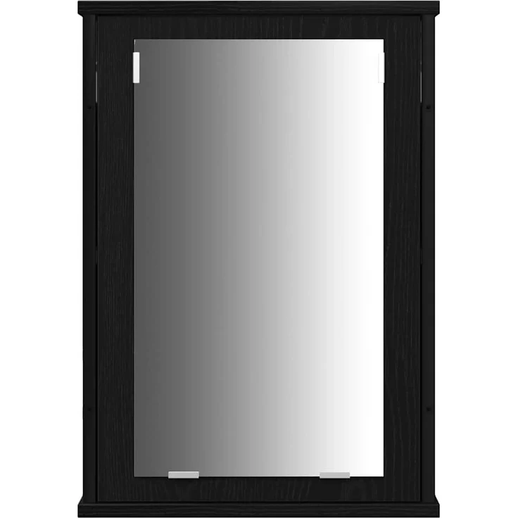 vidaXL Badezimmer Waschbeckenmöbel mit Tür 3 pcs Schwarz Holzwerkstoff 3334393 – Bild 7