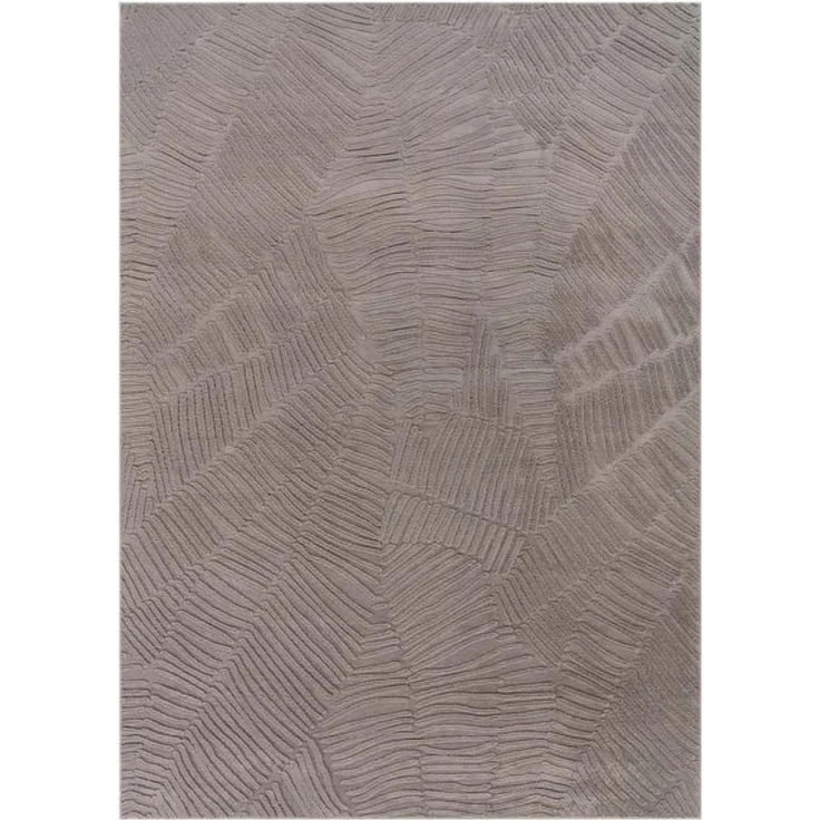 TaraCarpet Teppich Taipe-Pianta Hasenfell extra weich Hoch-Tief-Struktur, rechteckig, Höhe: 13 mm, Hasenfell Blätter grau Wohnzimmer Schlafzimmer Esszimmer 60X110 – Bild 4